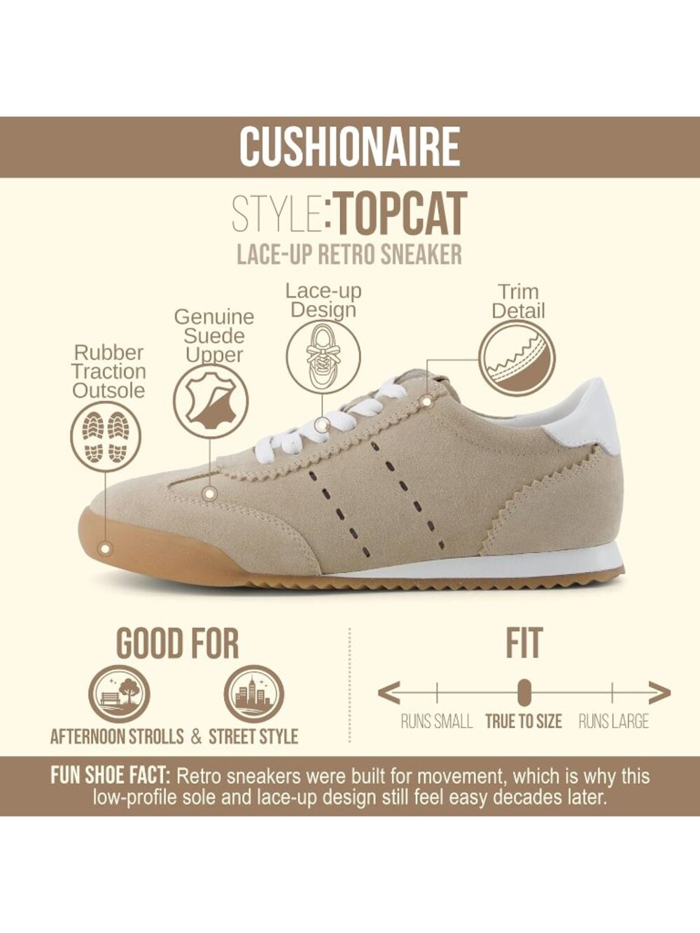 Women's Biscuit Genuine Leather Suede Sneakers Lightweight Everyday Casual - Picture 4 of 6